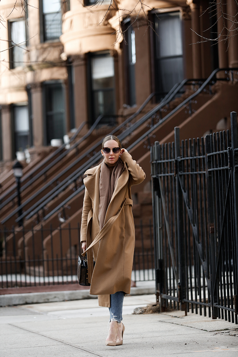 Camel Coat outfit Camel Coat From Sneakers to Heels | Camel Coat Outfit, Casual Winter Look, Helena of Brooklyn Blonde